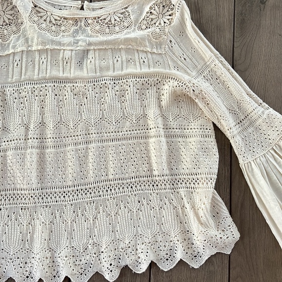 Free People Once Upon a Time Sweater in Ivory - Picture 12 of 13